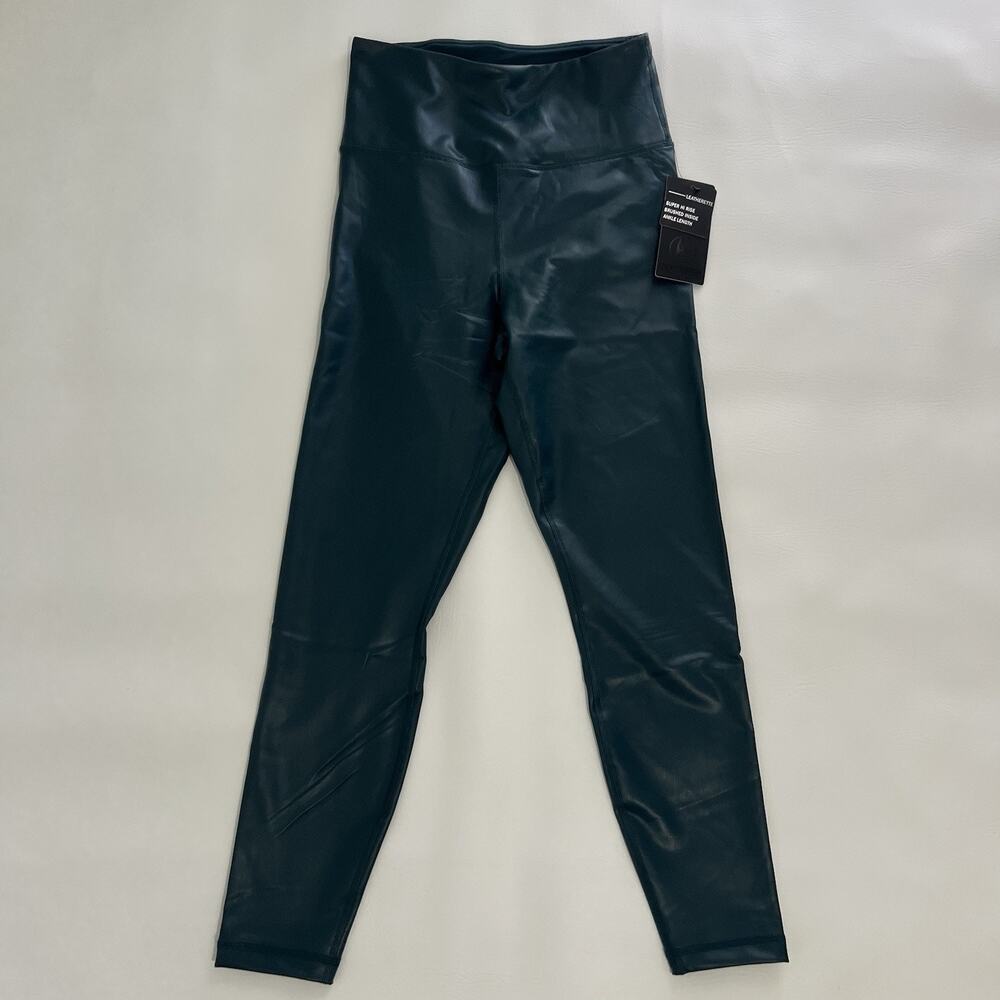90 Degree By Reflex Leatherette Super Hi Rise Leggings‎ Reflecting Pond NWT Sz.M